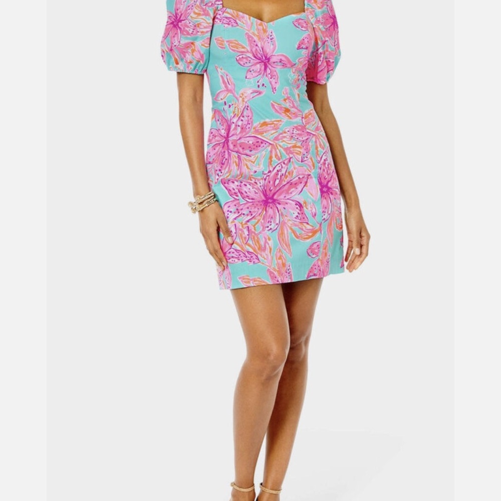 Lilly Pulitzer Pink and Blue Sheath Mini Dress BNWT NEVER WORN
